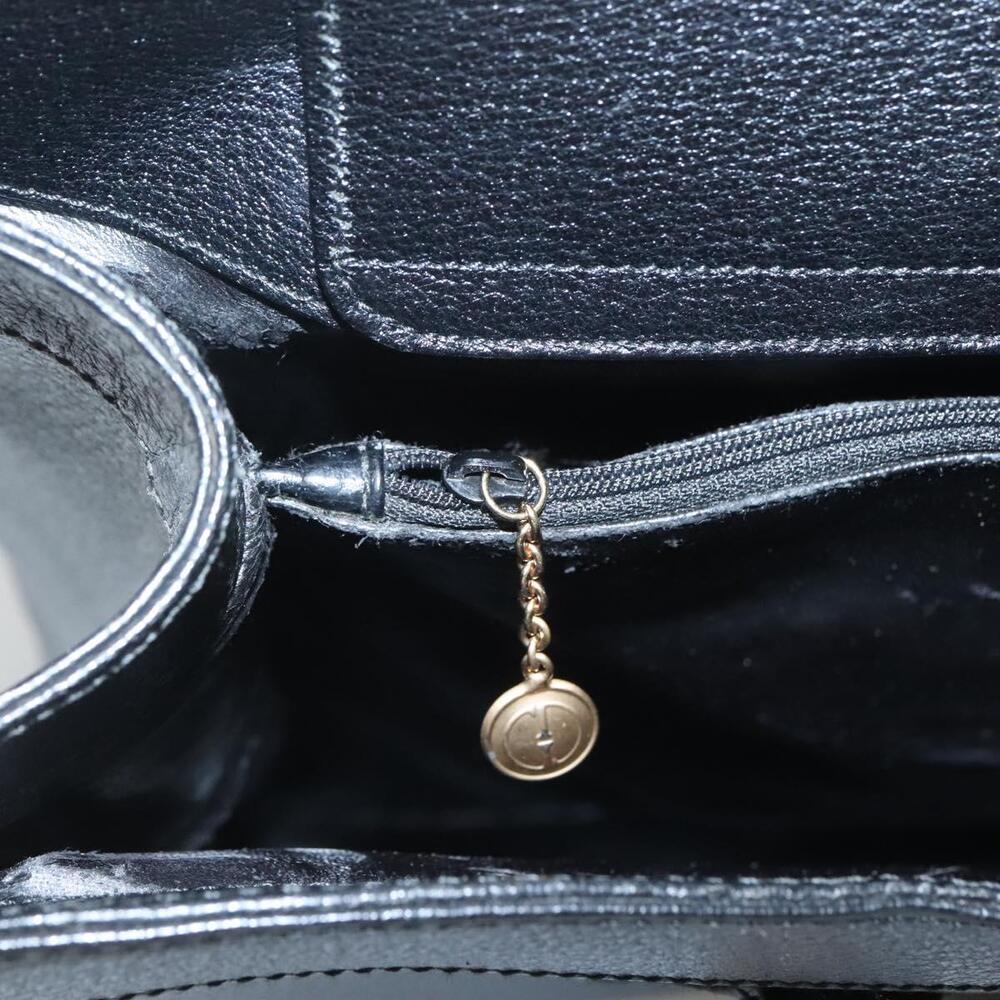 GUCCI Bamboo Hand Bag Leather Black Gold 002 1186 002 1186 - Picture 14 of 16